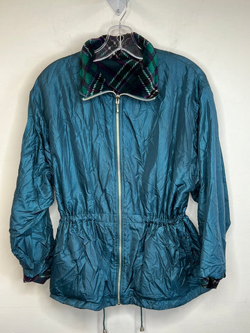 Retro Velvet-Lined Windbreaker Jacket (M)