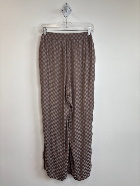 Gap Body Checkered Cropped Wide Leg Pants (L)
