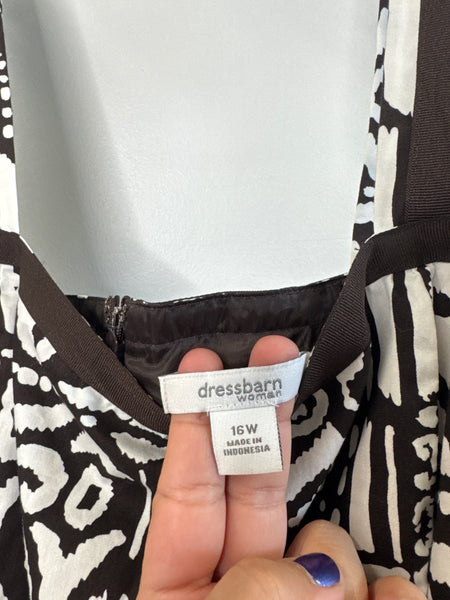 NWT Dress Barn Patterned Midi Dress (16W)