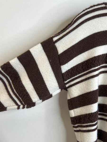 Knit Striped Hoodie (S)