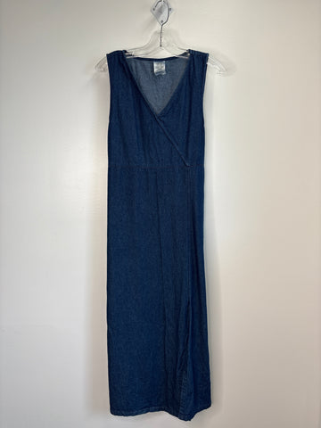 Style Studio Cotton Denim Slit Maxi Dress (M)