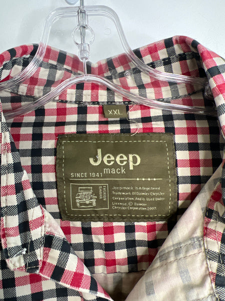 Retro Jeep Mack Multicoloured Checkered Button Down Shirt (XXL)