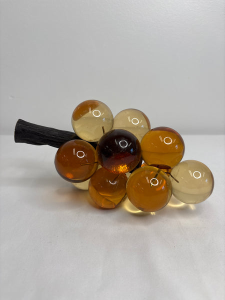 Vintage Yellow Lucite Grape Sculpture