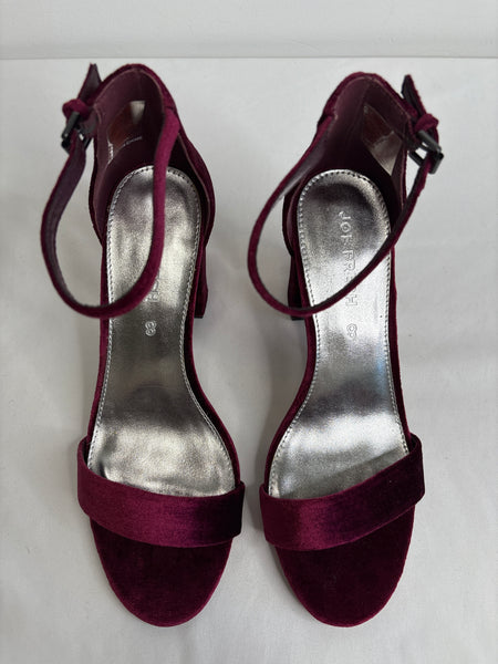 NEW Joe Fresh Suede Ankle Strap Block Heels (US 8)