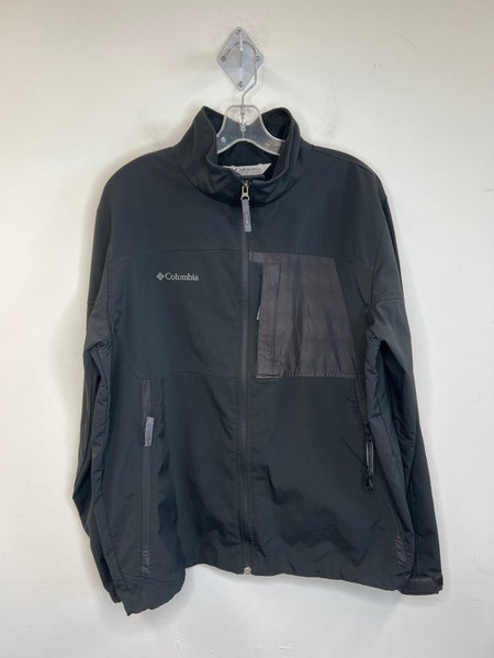 Columbia Black Zip-up Rain Jacket (L)