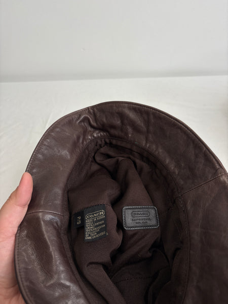 Coach Leather Bucket Hat (S)