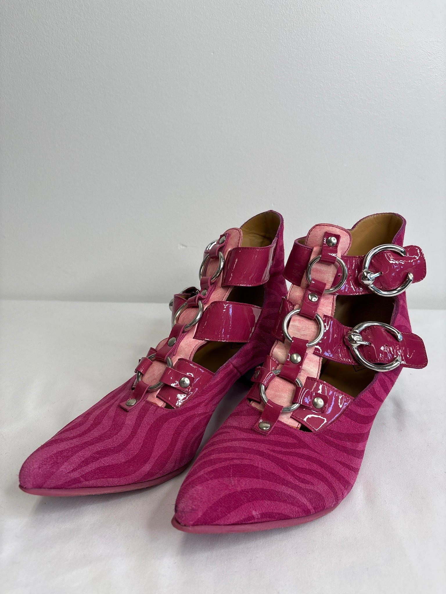 John Fluevog Truth Tammi Rose Strapy Ankle Boots (US 6)