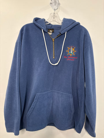 Vintage Sofari Collections Quarter Zip Fleece Hooded Sweater (M)