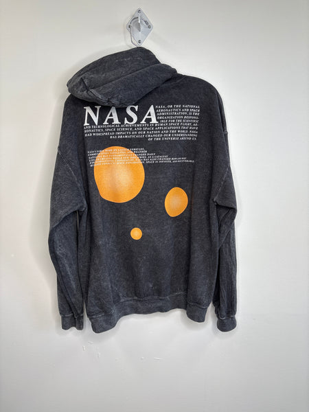 Neon Riot NASA Circle Logo Overdyed Hoodie Sweatshirt (M)
