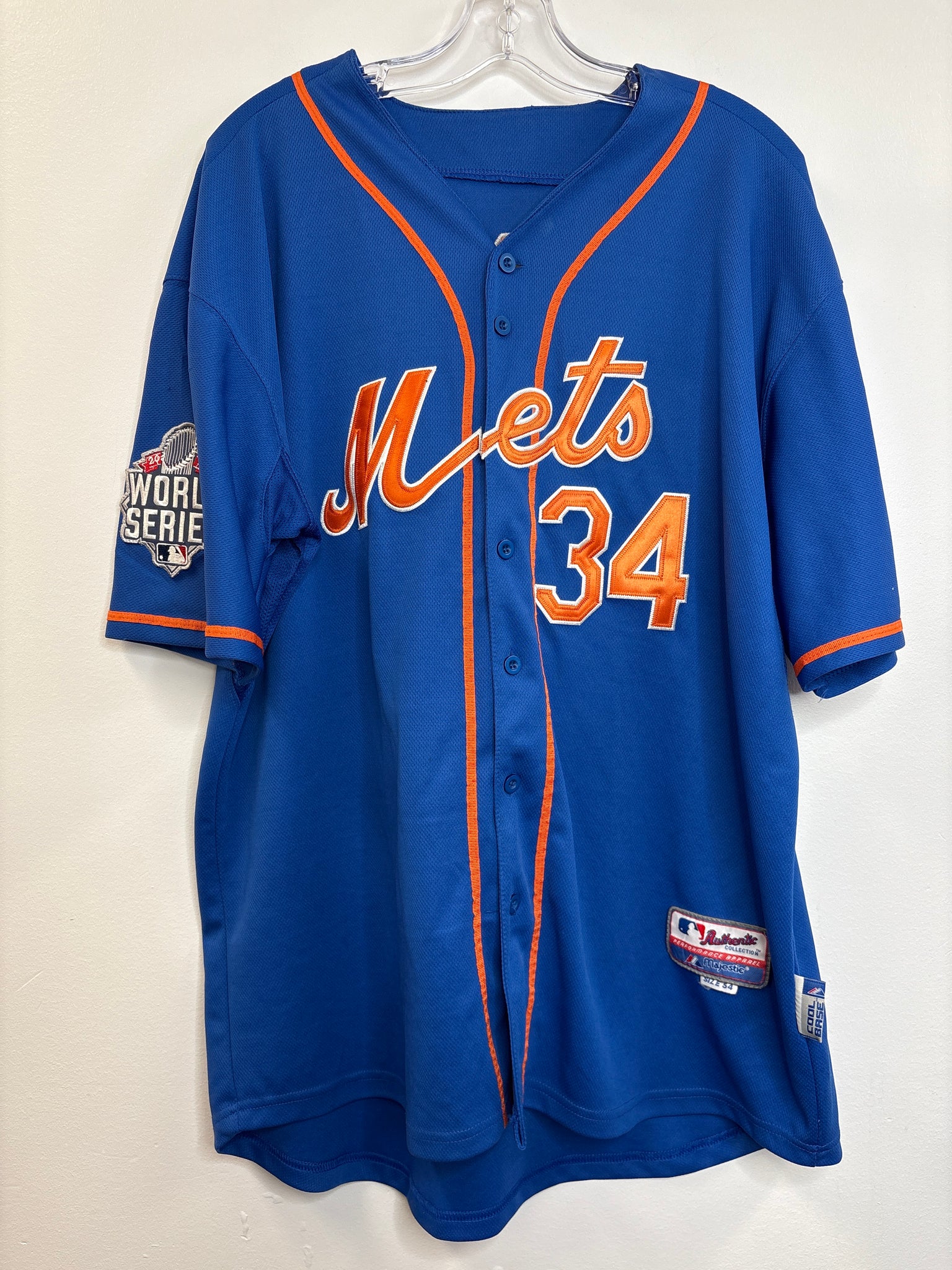 MLB Majestic Authentic New York Mets #34 Noah Syndergaard Baseball Jersey (54)