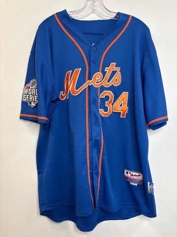 MLB Majestic Authentic New York Mets #34 Noah Syndergaard Baseball Jersey (54)