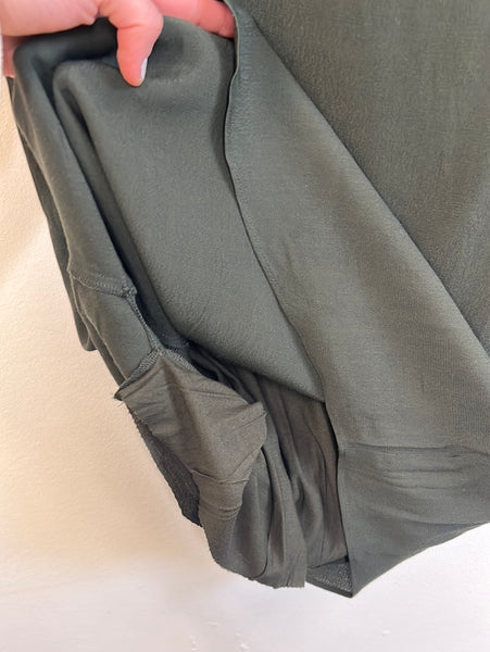 Aritzia Wilfred Free Teigen Dress Flowy T-Shirt Dress Timberline (XS)