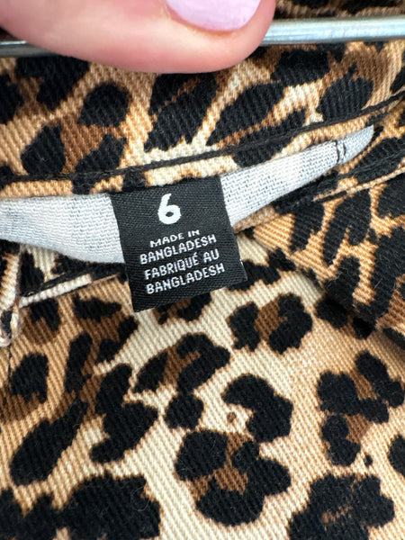 Joe Fresh Leopard Print Mini Skirt (6)