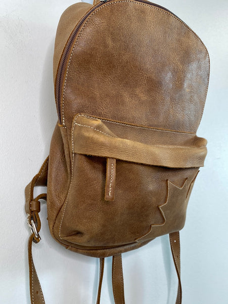 Roots Maple Leaf Leather Backpack