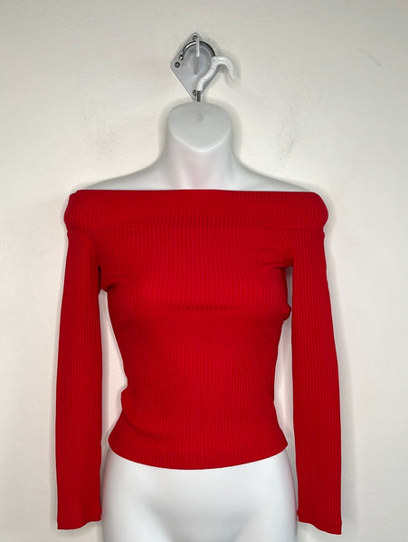 Wilfred Freeman Ribbed Off-Shoulder Top (XS)
