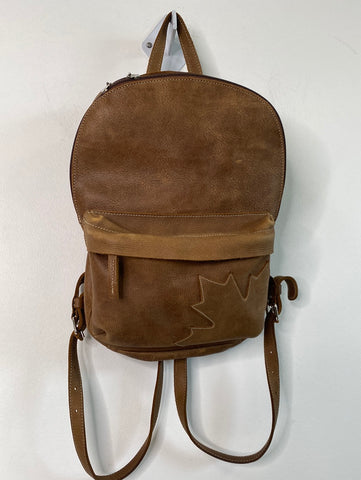 Roots Maple Leaf Leather Backpack