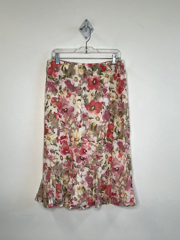 Tanjay Floral Godet Midi Skirt (14)
