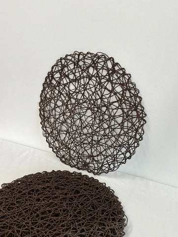 Set of 6 Paper Rope Brown Table Placemat