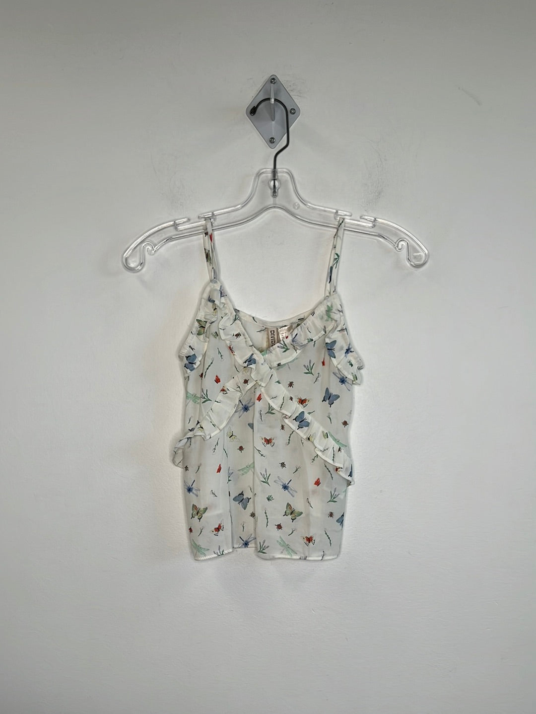 NWT H&M Floral Animal Ruffled Crop Top (2)