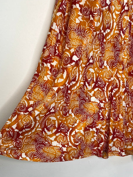 Lafayette 148 Floral/Shell Godet Midi Skirt (20)