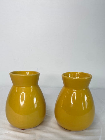 Set of 2 Indigo Classic Tapered Golden Pear Vases