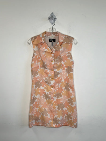 Vintage Thoma Jeunesse Floral Shift Collared Dress