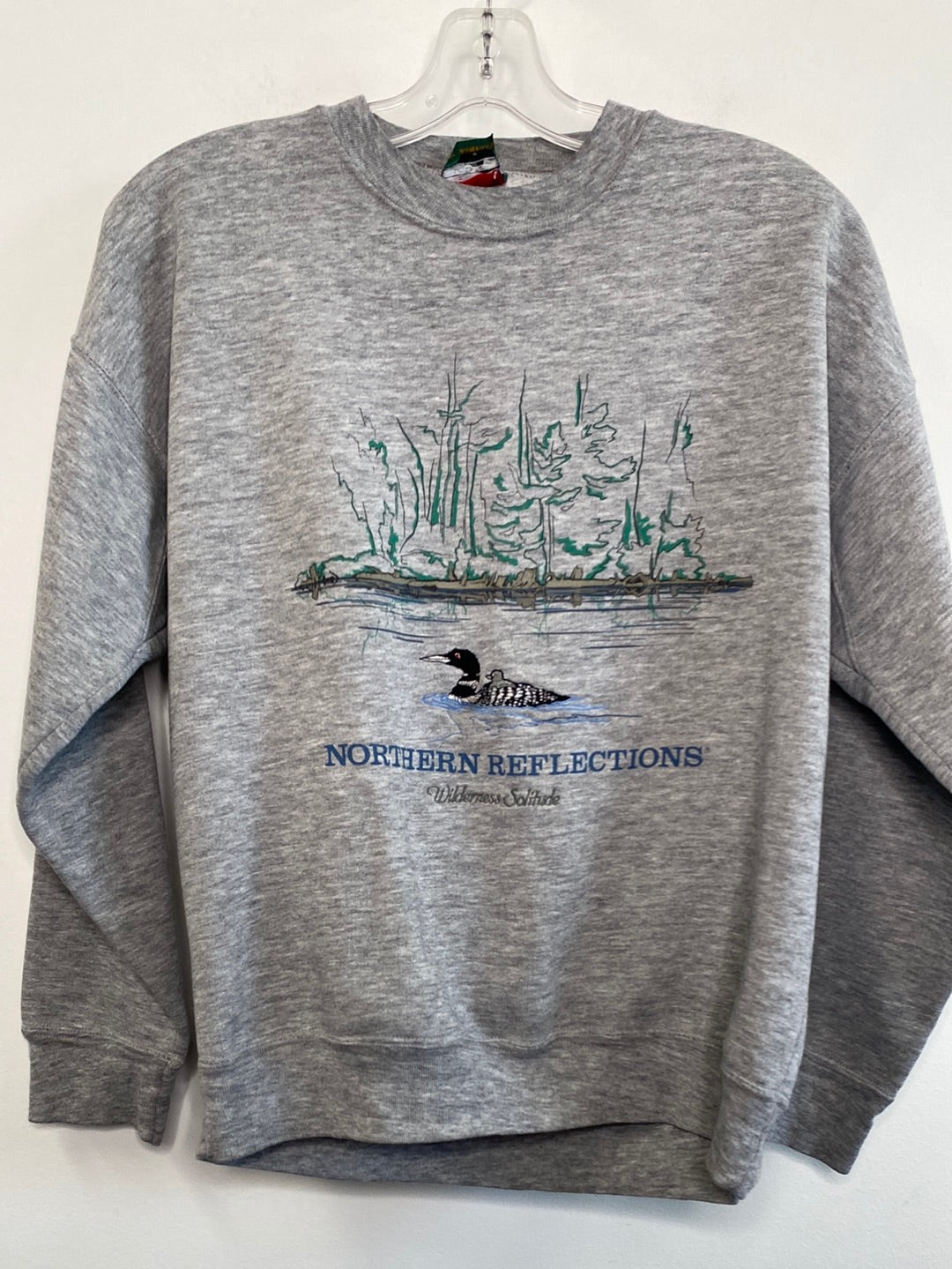 Retro Northern Reflection Embroidered Wilderness Solitude (L)