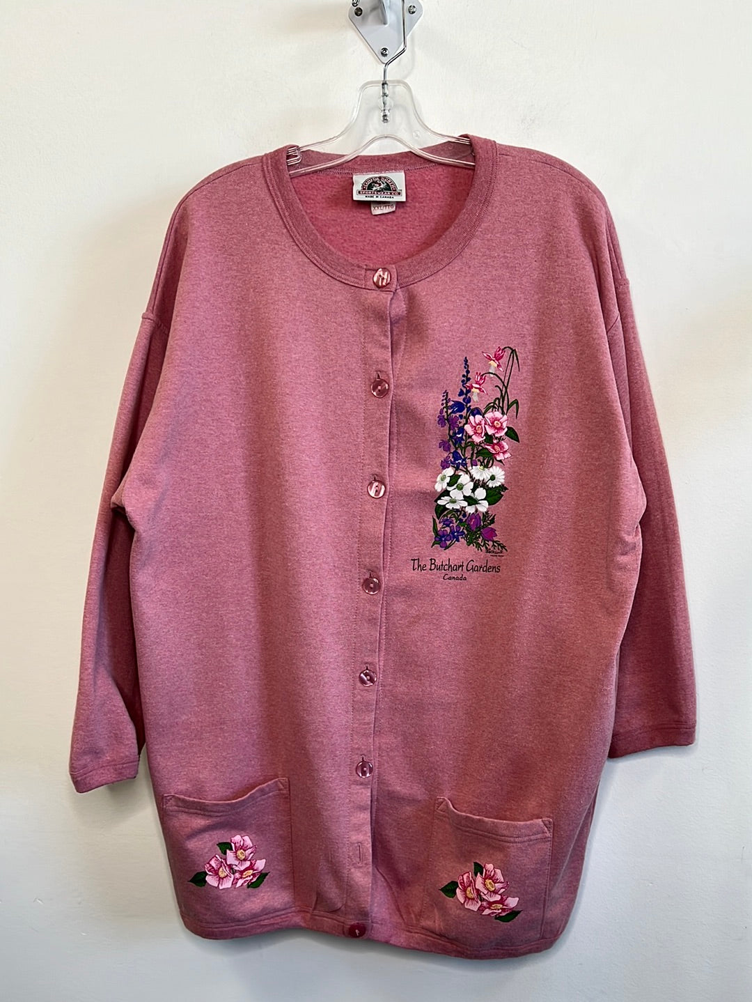 Vintage Canada North The Butchart Gardens Cardigan Sweater (XXL)