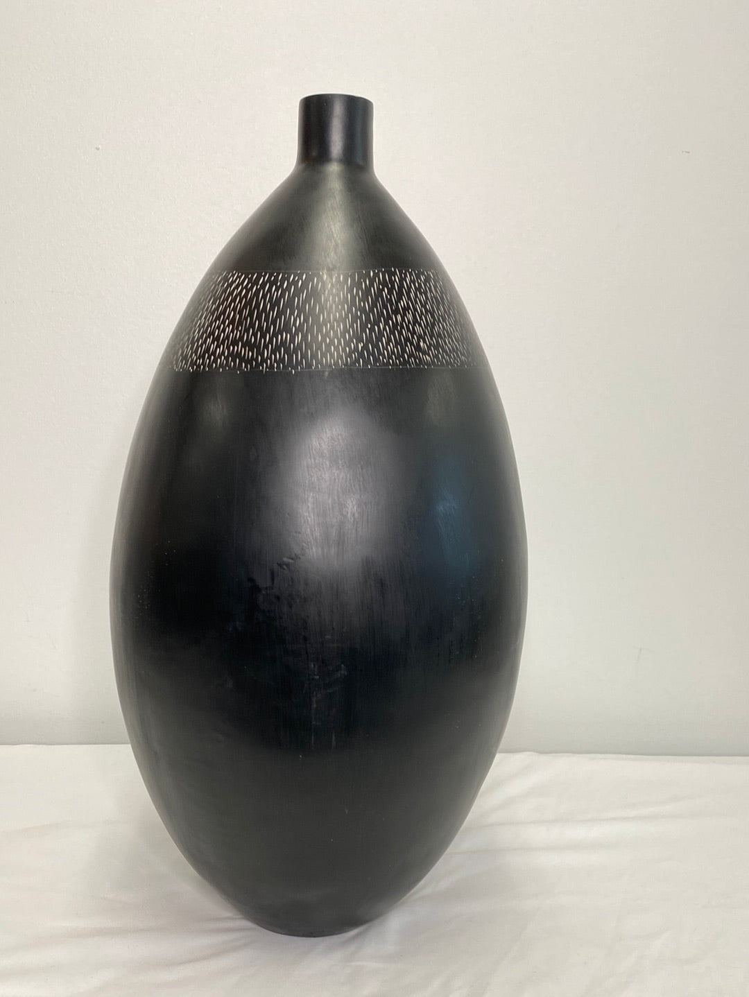 Large Oval Black Vase - sold separately