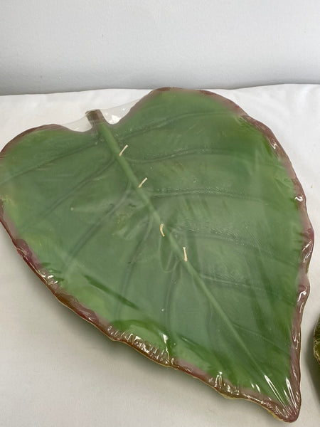 NEW Retro Set Of Two Floating Leaf 4-Wick Candle