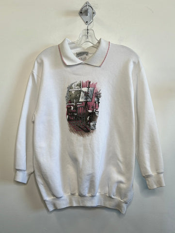 Retro East West Collared Sweatshirt (1X)