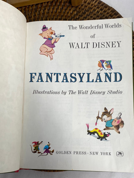 Vintage Golden Press New York Wonderful World of Walt Disney Children's Books- set of 4